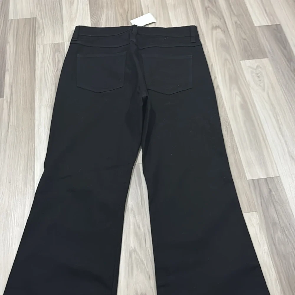 J. Crew Wide-Leg‎ High Waist Denim Black Jeana All Day Stretch Size 31 NWT